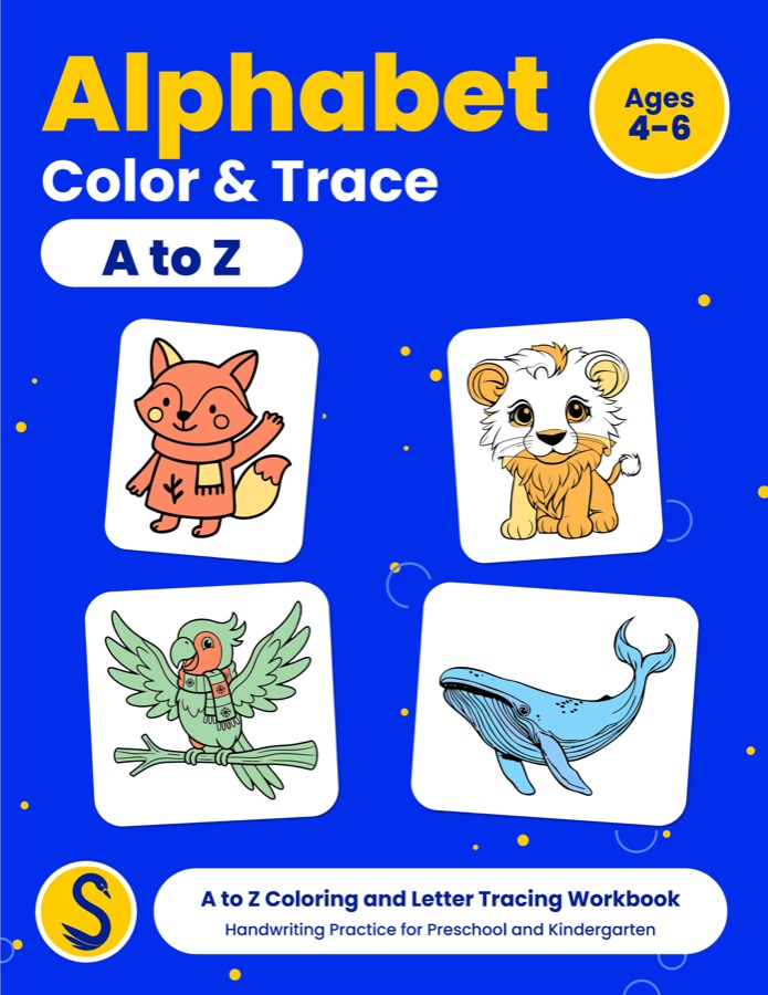Alphabet Color and Trace book cover